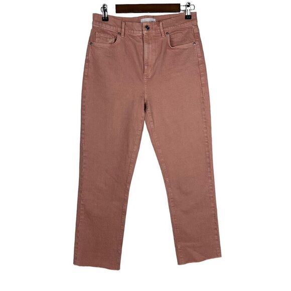 Loft The High Waist Straight Crop size 4 Pink Terracotta - Picture 3 of 8